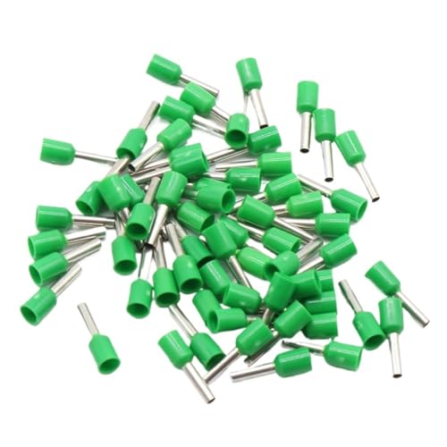 Beanspruchungsklemmen Kreisverbindung E1508 Verdrahtung Crimpring Gabel Isolierklemmen 1,5 mm2 Multicolor Packung mit 100(Green) von LuMOUzhou