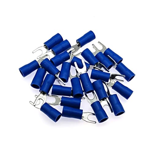 Beanspruchungsklemmen Kreisverbindung Isolierte Gabel-Spaten und Ring-Quetschanschlüsse 0,5–10 mm2 22–8 AWG Messing Multicolor(Blu,SV2-3) von LuMOUzhou