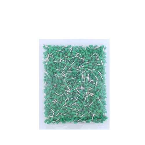 Beanspruchungsklemmen Kreisverbindung Isolierte Kupfer-Crimp-Anschlussklemmen, 1000 Stück, AWG 0,5–2,5 mm, mehrfarbig, mehrere Größen(Green,E0508) von LuMOUzhou