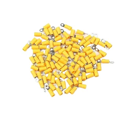 Beanspruchungsklemmen Kreisverbindung RV5.5 Isolierter Ring-Crimp-Anschluss, Gelb, M4-M8, 12-10AWG, 50 Stück(RV5.5-6) von LuMOUzhou