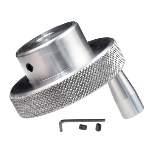 Drehmaschine mit Griff Handrad aus Aluminiumlegierung, 80 mm Außendurchmesser, 8–25 mm Bohrung, mit drehbarem Griff, Schraubenschlüssel for CNC(80mm*25mm) von LuMOUzhou