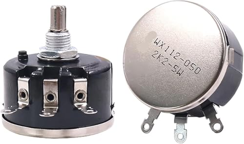 Ein potentielles Gerät WX112 Drahtgewickelte Potentiometer 3W Eindrehung variabler Widerstand 3-polige geriffelte Welle 100-47K Ohm 2-Pack(1K Ohm) von LuMOUzhou