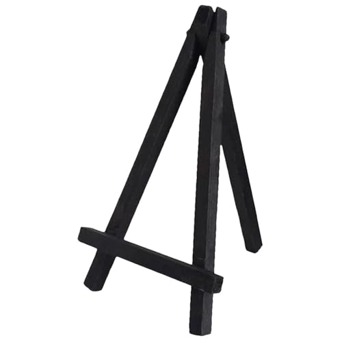 Einstellbare Malerei Dreifach Verstellbare Dreibein-Tischstaffelei aus Holz for Malen und Präsentieren, 3er-Pack, Schwarz von LuMOUzhou
