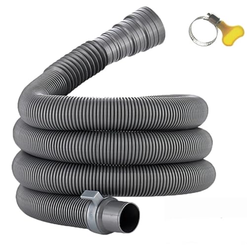 Entwässerungsschlauch Verlängerung 150 cm Ablaufschlauchverlängerung mit Schlauchschellen for Waschmaschine, Geschirrspüler, Trockner von LuMOUzhou