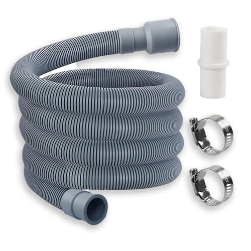 Entwässerungsschlauch Verlängerung Haushaltsablaufschlauchverlängerung Blau 2 Meter Mit Anschluss und Clips von LuMOUzhou