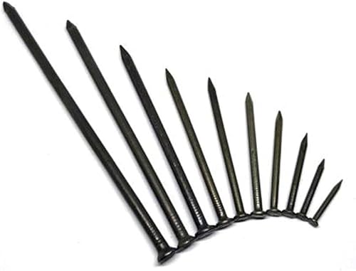 Fünf goldene Nagel Schwarze Stahlnägel mit flachem Kopf for Holzplattenstifte, sortiert, 1–6 Zoll (25–150 mm), 1 kg(1 Inch 25mm) von LuMOUzhou
