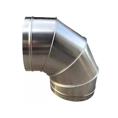 Herd Zubehör gekrümmte Herd 90 Grad verzinkter Stahl Schornsteinbogen Silber 100-400mm(250mm) von LuMOUzhou