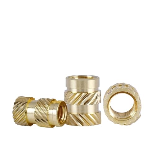 Kupfergewinde Messing Schmelzkleber Einsatz Rändelmuttern M2 M3 Mehrgrößen 100(M2x4x3.5(100pcs)) von LuMOUzhou