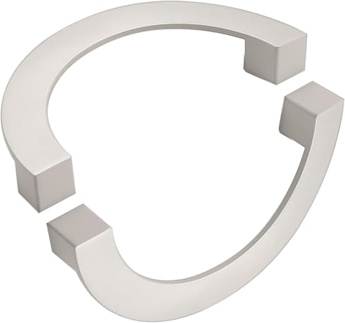 LuMOUzhou Ein halbes Jahr gezogen. Halbrunde Schrankgriffe aus Zinklegierung, 2er-Pack, mehrfarbig, mehrere Größen(Grijs,Hole distance 128mm) von LuMOUzhou