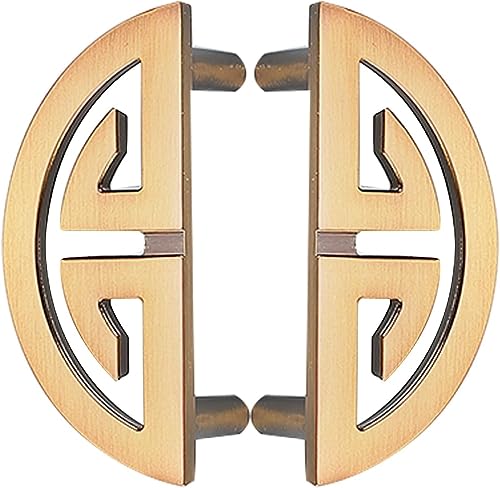 LuMOUzhou Ein halbes Jahr gezogen. Halbrunder Schranktürgriff aus Zinklegierung, 2er-Pack, mehrfarbig, mehrere Größen(Yellow Bronze,Hole pitch 64mm) von LuMOUzhou