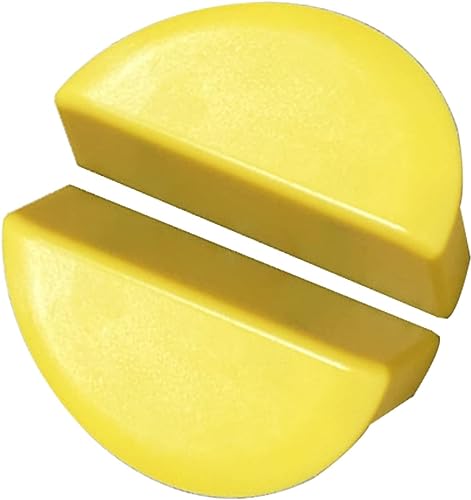 LuMOUzhou Ein halbes Jahr gezogen. Packung mit 2 mehrfarbigen halbrunden Schrankgriffen aus Kunststoff for Schrank, Kleiderschrank, Bücherregal(Giallo) von LuMOUzhou