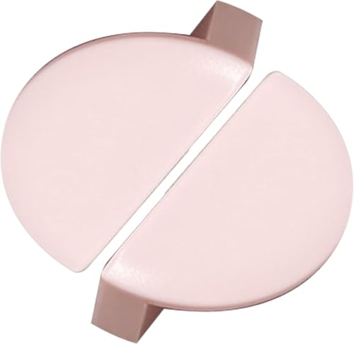 LuMOUzhou Ein halbes Jahr gezogen. Packung mit 2 mehrfarbigen halbrunden Schrankgriffen aus Kunststoff for Schrank, Kleiderschrank, Bücherregal(Roze) von LuMOUzhou
