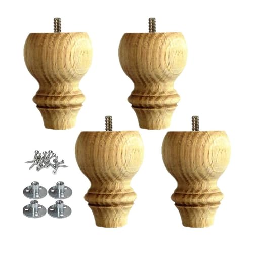 LuMOUzhou Ersatz von Holzmöbeln Beinen Eichenholz Sofa Möbel Bun Füße Beine 8cm/3,15in oder 10cm/4in Packung mit 4 LuMOUzhou Ersatz von Holzmöbeln Beinen Eichenholz Sofa Möbel Bun Füße Beine 8cm/3,15in oder 10cm/4in Packung mit 4 von LuMOUzhou