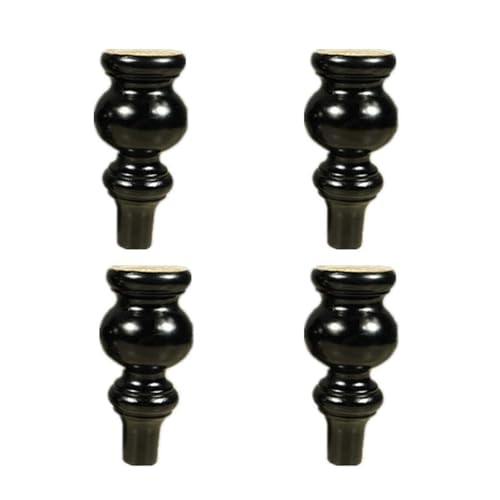 LuMOUzhou Ersatz von Holzmöbeln Beinen Massivholz Ersatz Beine for Sofa Schrank Tisch Stuhl Bett Couch Zähler Multicolor(Black) von LuMOUzhou