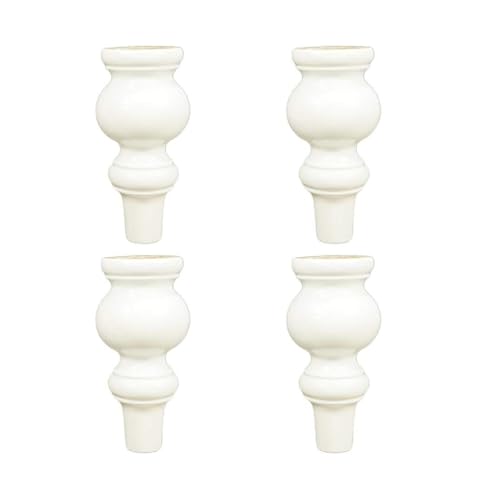 LuMOUzhou Ersatz von Holzmöbeln Beinen Massivholz Ersatz Beine for Sofa Schrank Tisch Stuhl Bett Couch Zähler Multicolor(White) von LuMOUzhou