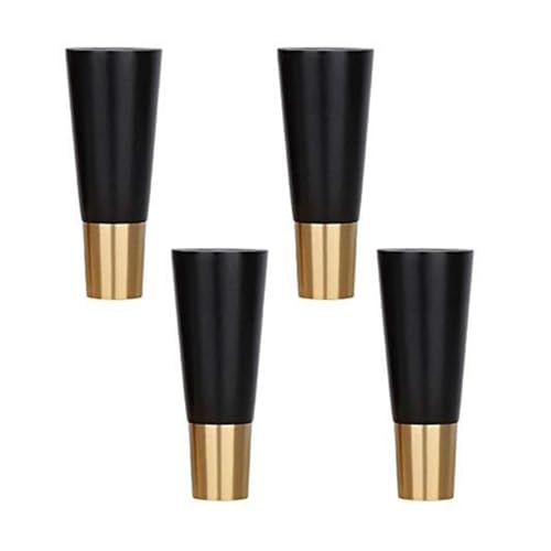 LuMOUzhou Ersatz von Holzmöbeln Beinen Rechtwinklige Eichenholz-Sofa- und Tischmöbelbeine Multicolor 10-18cm(Black,6inch/15cm) von LuMOUzhou