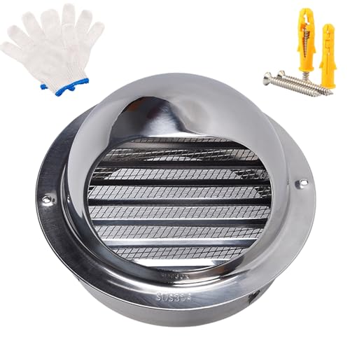 LuMOUzhou Lüftung Deckel Luftgitter Deckel 304 Edelstahl Silber Runde Wand Vent Abdeckung Mehrere Größen Jalousie Grille Bildschirm Mesh(55mm(2.1inch)) von LuMOUzhou