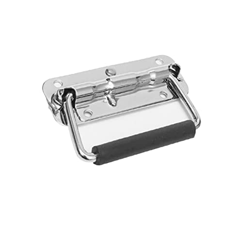 LuMOUzhou Versteckte eingebettete Türgriffe Federklappgriffe 100/111/122/137mm Silber 1er-Pack(122mm) von LuMOUzhou