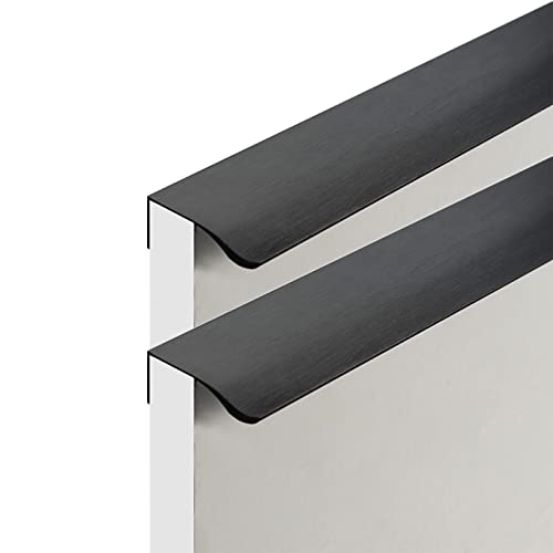 LuMOUzhou Versteckte eingebettete Türgriffe Möbelgriffe, Aluminiumlegierung, Silber, mehrere Größen, 2 Stück(Length 120mm) von LuMOUzhou
