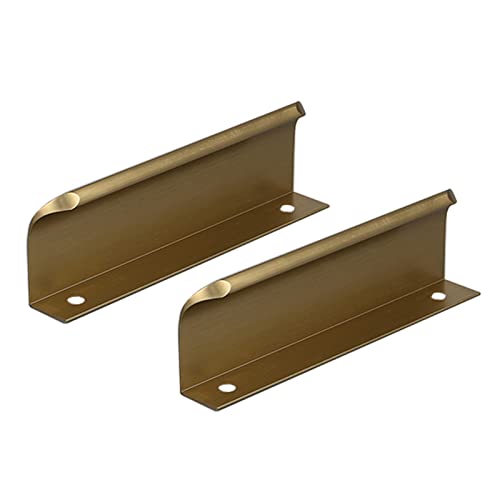 LuMOUzhou Versteckte eingebettete Türgriffe Unsichtbare Griffe for versenkte und Taschen, 2er-Pack for Schränke und Schubladen, mehrere Größen(Length 150mm) von LuMOUzhou