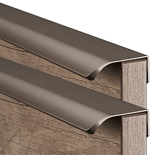 LuMOUzhou Versteckte eingebettete Türgriffe Unsichtbare Schranktür- und Schubladengriffe, Aluminiumlegierung, 80–1500 mm, 2er-Pack(Length 800mm) von LuMOUzhou