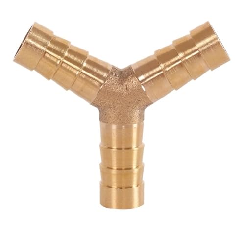 LuMOUzhou Wasserhahnverbindung Isolationsventil 1 Stück 3-Wege-Y-Typ Messing Pagoden-Widerhakenverbinder for Gas- und Wasserrohre, 4–19 mm gleicher Widerhaken(16mm) von LuMOUzhou