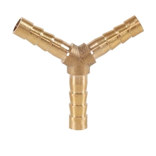 LuMOUzhou Wasserhahnverbindung Isolationsventil 1 Stück 3-Wege-Y-Typ Messing Pagoden-Widerhakenverbinder for Gas- und Wasserrohre, 4–19 mm gleicher Widerhaken(6mm) von LuMOUzhou