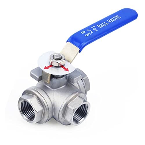 LuMOUzhou Wasserhahnverbindung Isolationsventil Edelstahl 3 Wege Kugelhahn T Typ L Typ DN8 DN50 1/4 2 Zoll Innengewinde(L Type,DN8) von LuMOUzhou