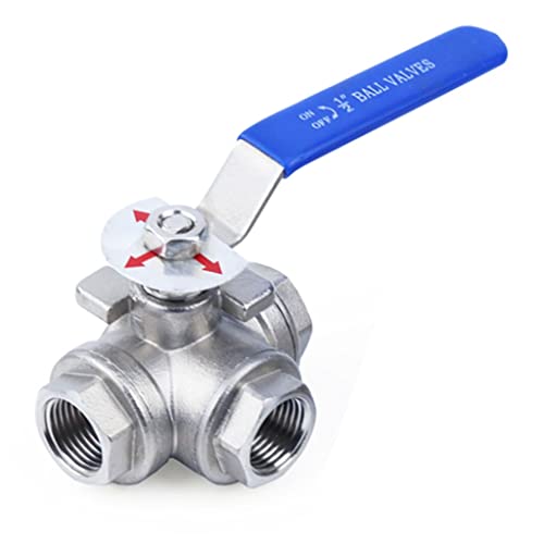 LuMOUzhou Wasserhahnverbindung Isolationsventil Edelstahl 3 Wege Kugelhahn T Typ L Typ DN8 DN50 1/4 2 Zoll Innengewinde(T Type,DN8) von LuMOUzhou