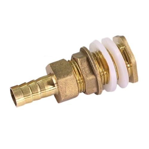 LuMOUzhou Wasserhahnverbindung Isolationsventil Messing-Schlauchverbinder Pagoden-Wasserrohrverschraubung, 1/2 Zoll BSP-Gewinde, mehrere Größen, Mehrfarbig, doppelte Dichtungsscheibe(White,19mm) von LuMOUzhou