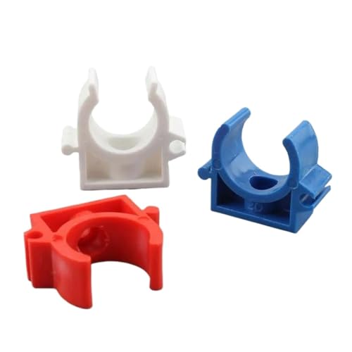 LuMOUzhou Wasserhahnverbindung Isolationsventil PVC-Rohrschellen vom Typ U, Mehrfarbig, 16 mm, 20 mm, 100 Stück(Red 16mm) von LuMOUzhou