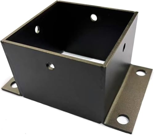 Säulenfuß, Geländerhalterung, Bodenanker für Pfosten aus Edelstahl 304, für Holzzäune, mit Installationsset in verschiedenen Größen (90 x 90 x 80 mm) von LuMOUzhou