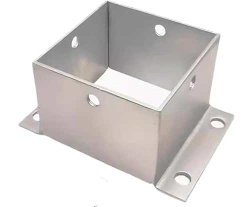 Säulenfuß, Geländerhalterung aus Edelstahl 304, für Terrassengeländer aus Holzzaun, Bodenhalterung in verschiedenen Größen (105 x 105 x 80 mm) von LuMOUzhou