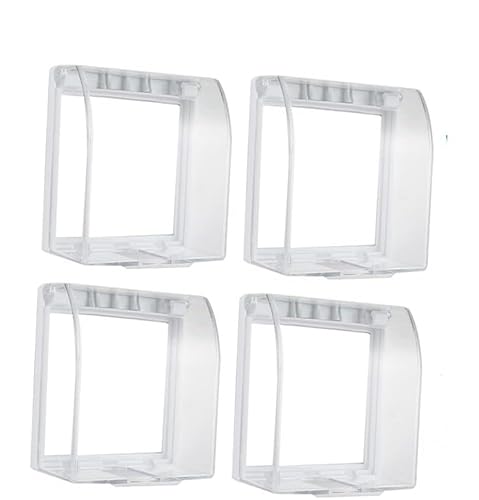Schaltschutz Deckel Acryl Wandschalter Steckdose Abdeckung Spritzschutz Transparent 10,9x9,6x4,4cm 4er Pack Schaltschutz Deckel Acryl Wandschalter Steckdose Abdeckung Spritzschutz Transparent 10,9x9,6x4,4cm 4er Pack von LuMOUzhou