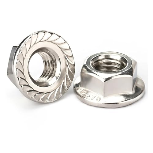 Sechseck-Mutter Vollmutter 304 Edelstahl Flansch Kontermutter Sechskant Packung mit mehreren Mengen mehrere Größen(M5 x20pcs) von LuMOUzhou