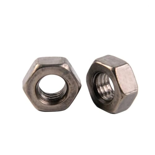 Sechseck-Mutter Vollmutter Edelstahl Sechskantmuttern 10er Pack M1.4 M1.6 M2 M2.5 M3 M4 M5 M6 M8 M10 M12(M4) von LuMOUzhou
