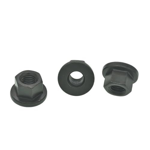 Sechseck-Mutter Vollmutter Flanschspannmutter Sechskantbundmutter 45er-Packung Mehrere Größen 45# Stahlgüte 8.8 Schwarz(M20(5PCS)) von LuMOUzhou