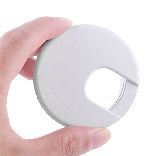 Tischkabelring, Löcherabdeckung ABS-Kabeldurchführung for Schreibtisch, 35–50 mm, Weiß/Schwarz(White,35MM) von LuMOUzhou
