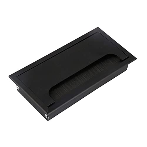 Tischkabelring, Löcherabdeckung Aluminiumlegierung Schreibtisch Kabeldurchführung Lochabdeckung mit Pinsel Schwarz 16x8x3cm Tischkabelring, Löcherabdeckung Aluminiumlegierung Schreibtisch Kabeldurchführung Lochabdeckung mit Pinsel Schwarz 16x8x3cm von LuMOUzhou