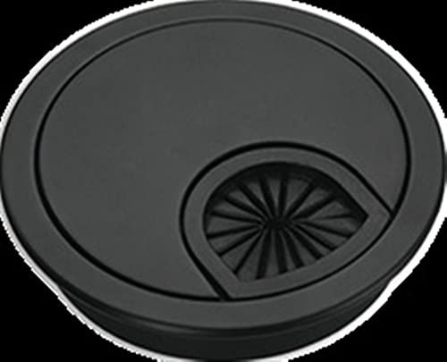 Tischkabelring, Löcherabdeckung Kabeldurchführung, 60 mm, Zinklegierung, mehrfarbig, for Schreibtisch, Lochabdeckung, Computermöbel-Hardware(Black) von LuMOUzhou