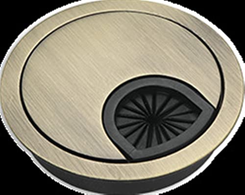 Tischkabelring, Löcherabdeckung Kabeldurchführung, 60 mm, Zinklegierung, mehrfarbig, for Schreibtisch, Lochabdeckung, Computermöbel-Hardware(Bronze) von LuMOUzhou