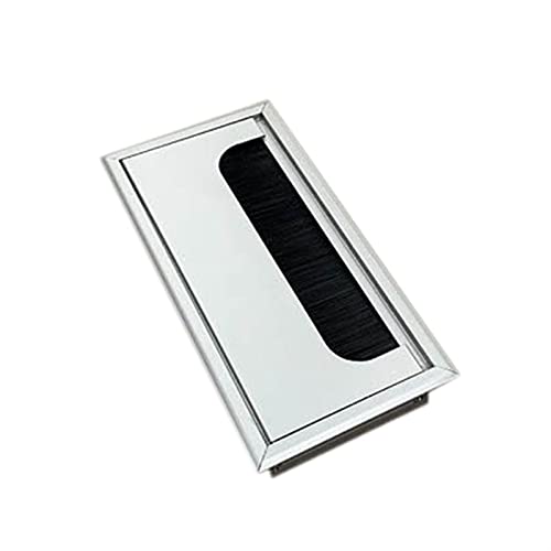 Tischkabelring, Löcherabdeckung Kabeldurchführung for Schreibtisch aus Aluminium, silberfarben, mehrere Größen(160x80mm) von LuMOUzhou