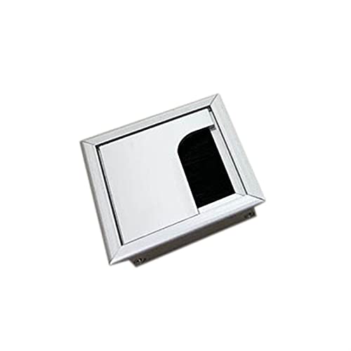 Tischkabelring, Löcherabdeckung Kabeldurchführung for Schreibtisch aus Aluminium, silberfarben, mehrere Größen(80x80mm) von LuMOUzhou