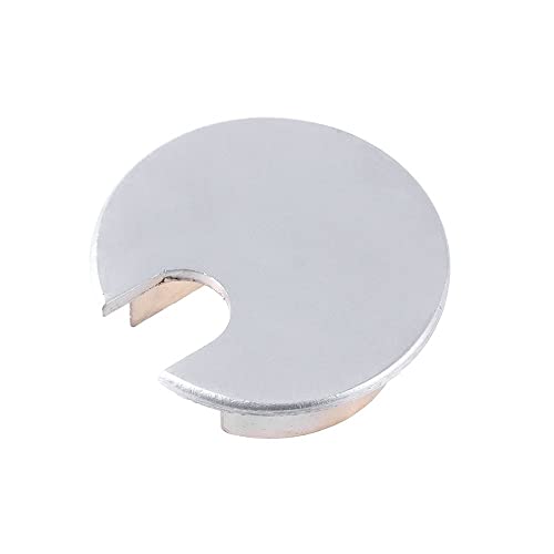 Tischkabelring, Löcherabdeckung Kabeldurchführung for Schreibtisch aus Zinklegierung, 2er-Pack, mehrfarbig(Pearl Silver) von LuMOUzhou