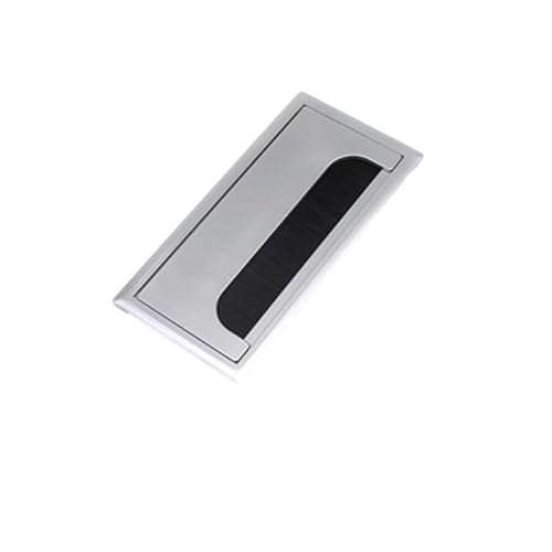 Tischkabelring, Löcherabdeckung Schreibtisch-Kabeldurchführung, Drahtlochabdeckung mit Bürste, 3er-Pack, mehrfarbig, mehrere Größen(Silver,80 x 80mm) von LuMOUzhou