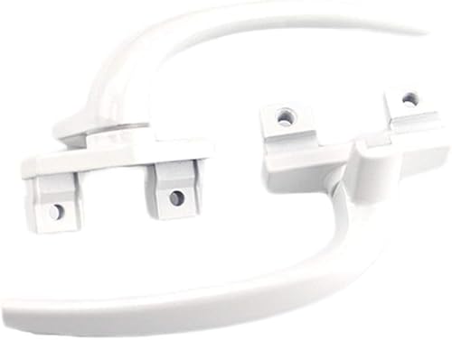 Universal Fenster Aluminium Schiebetürgriff mit Fensterverriegelung, 2er Set, mehrfarbig, Lochabstand 35 mm(Bianco) von LuMOUzhou
