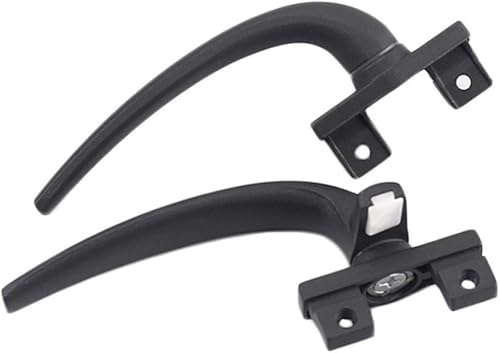 Universal Fenster Aluminium Schiebetürgriff mit Fensterverriegelung, 2er Set, mehrfarbig, Lochabstand 35 mm(Gris) von LuMOUzhou