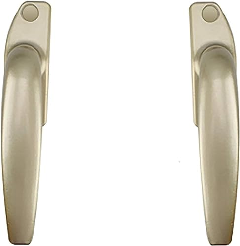 Universal Fenster Tür- und Fenstergriff aus Aluminiumlegierung mit 2-Punkt-Schloss, schwarz, 2er Pack (Gold) von LuMOUzhou