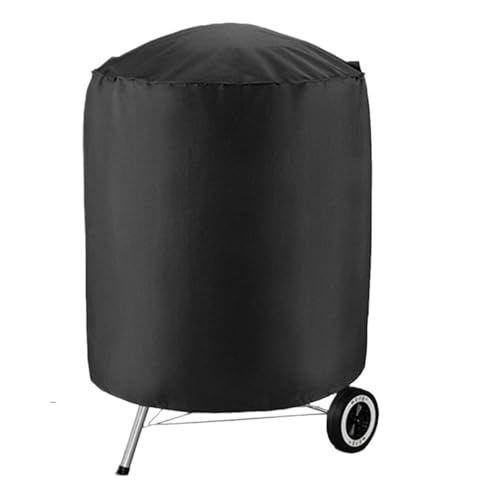Wasserdichte Grillabdeckung für 71 cm (28 Zoll) Grill mit Kordelzug und Hakenschlaufe, schwarz, 71 x 73 cm von LuMOUzhou