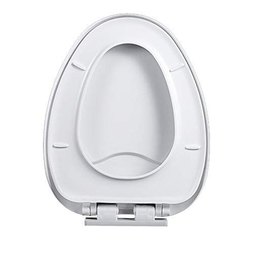 Weich geschlossener Toilettensitz. Toilettensitz Soft Close Quiet Close D-Form Weiß PP 47x38cm Ersatz von LuMOUzhou